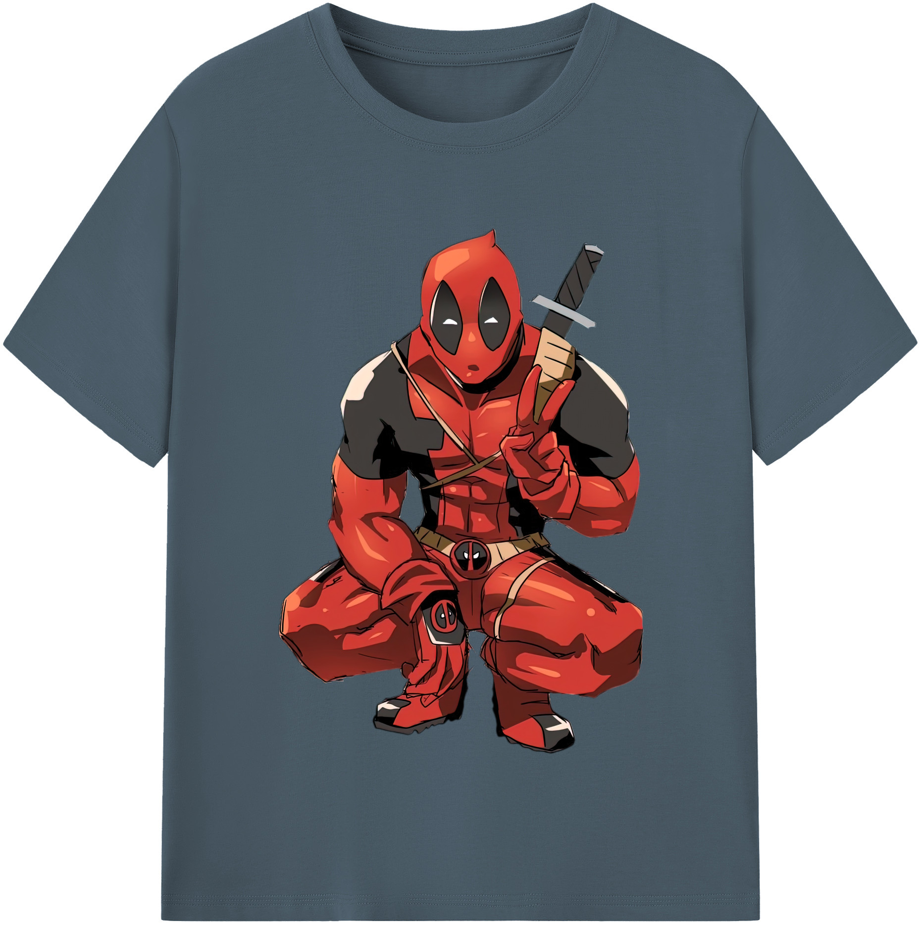 （画像用） Deadpool デッドプール 綿100％半袖Tシャツ（フロントプリント）